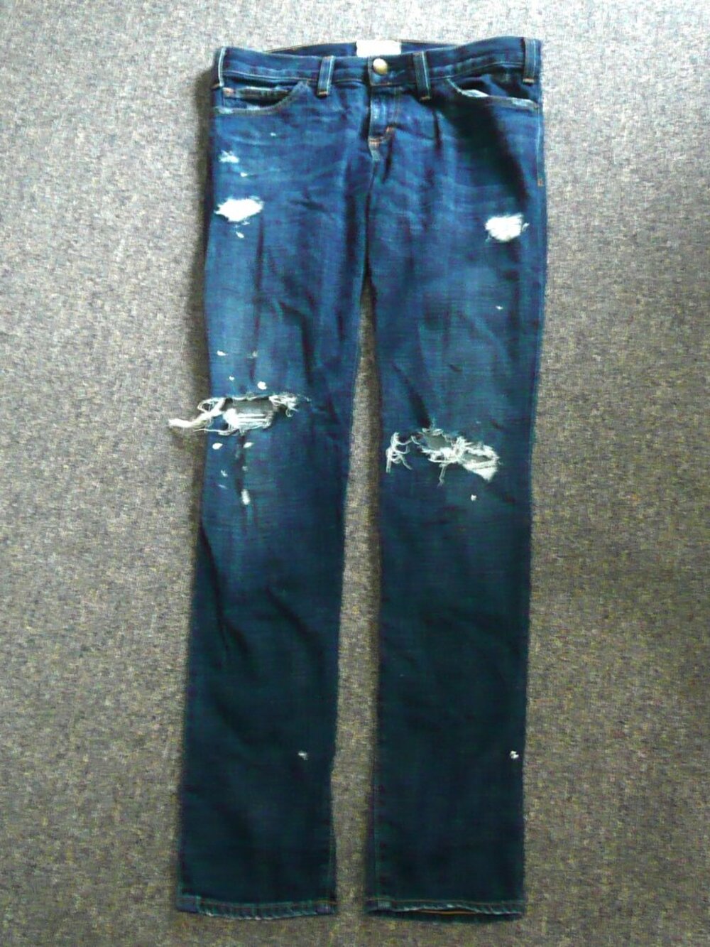 Current/Elliott jeans the skinny Women's distressed paint blue jeans size 27